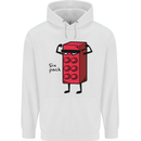 Six Pack Funny Gym Training Top Fat Obese Childrens Kids Hoodie White