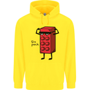 Six Pack Funny Gym Training Top Fat Obese Childrens Kids Hoodie Yellow