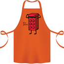 Six Pack Funny Gym Training Top Fat Obese Cotton Apron 100% Organic Orange