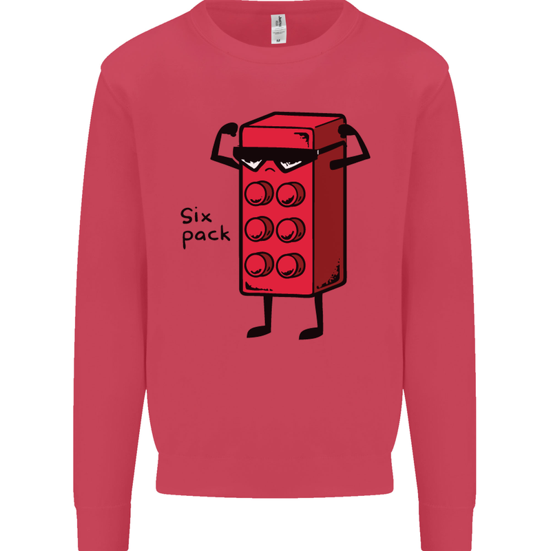 Six Pack Funny Gym Training Top Fat Obese Kids Sweatshirt Jumper Heliconia