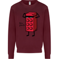 Six Pack Funny Gym Training Top Fat Obese Kids Sweatshirt Jumper Maroon