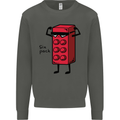 Six Pack Funny Gym Training Top Fat Obese Kids Sweatshirt Jumper Storm Grey