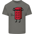 Six Pack Funny Gym Training Top Fat Obese Kids T-Shirt Childrens Charcoal