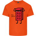 Six Pack Funny Gym Training Top Fat Obese Kids T-Shirt Childrens Orange