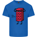 Six Pack Funny Gym Training Top Fat Obese Kids T-Shirt Childrens Royal Blue