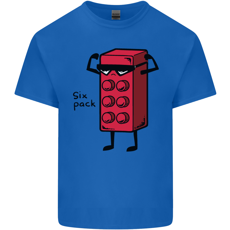 Six Pack Funny Gym Training Top Fat Obese Kids T-Shirt Childrens Royal Blue