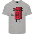 Six Pack Funny Gym Training Top Fat Obese Kids T-Shirt Childrens Sports Grey