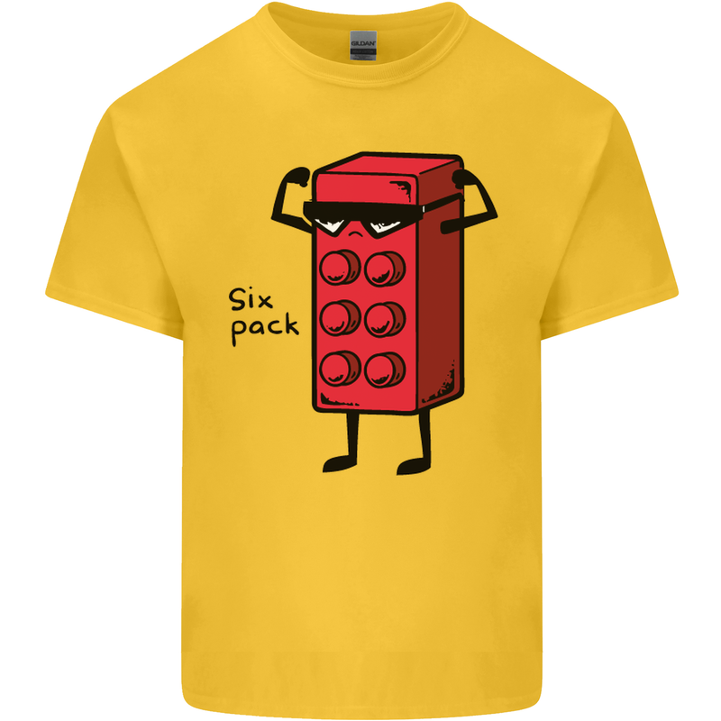 Six Pack Funny Gym Training Top Fat Obese Kids T-Shirt Childrens Yellow