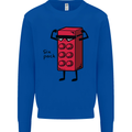 Six Pack Funny Gym Training Top Fat Obese Mens Sweatshirt Jumper Royal Blue