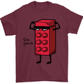 Six Pack Funny Gym Training Top Fat Obese Mens T-Shirt Cotton Gildan Maroon