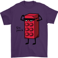 Six Pack Funny Gym Training Top Fat Obese Mens T-Shirt Cotton Gildan Purple