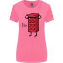 Six Pack Funny Gym Training Top Fat Obese Womens Wider Cut T-Shirt Azalea