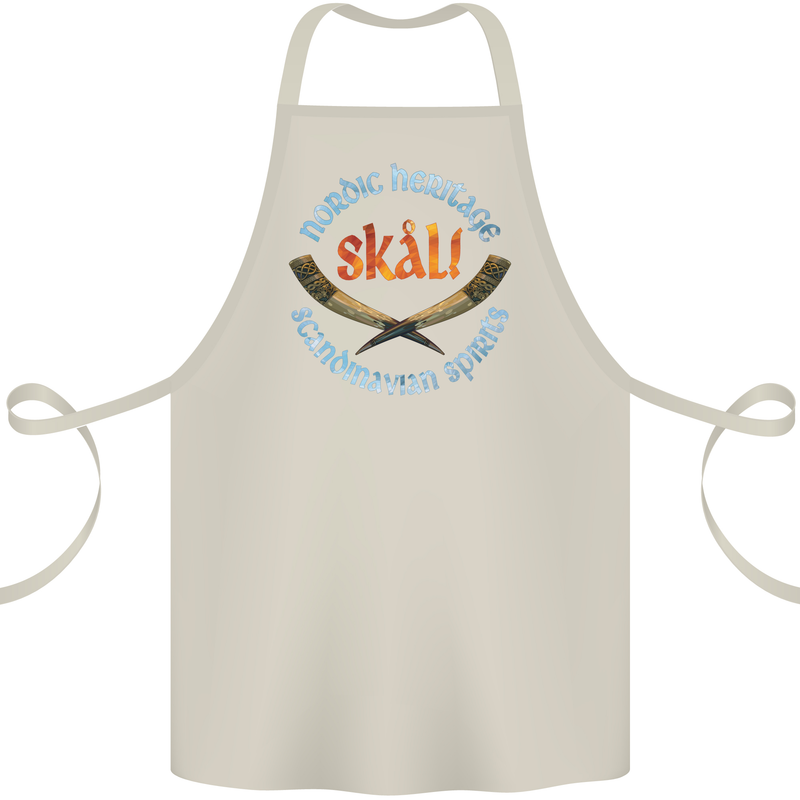 Skal The Vikings Alcohol Beer Nordic Odin Cotton Apron 100% Organic Natural