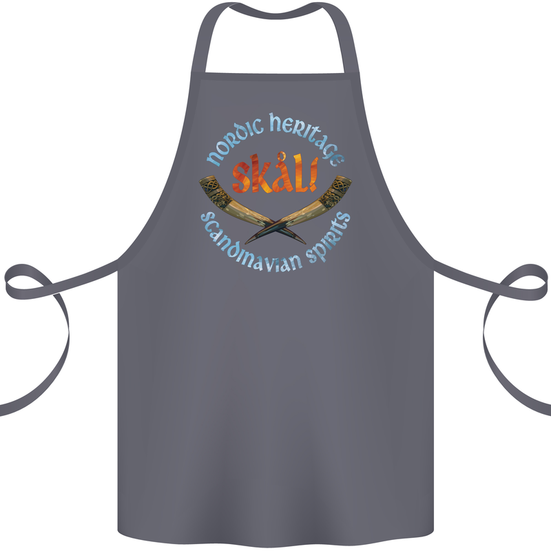 Skal The Vikings Alcohol Beer Nordic Odin Cotton Apron 100% Organic Steel