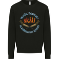 Skal The Vikings Alcohol Beer Nordic Odin Kids Sweatshirt Jumper Black