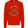 Skal The Vikings Alcohol Beer Nordic Odin Kids Sweatshirt Jumper Bright Red