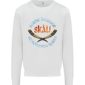 Skal The Vikings Alcohol Beer Nordic Odin Kids Sweatshirt Jumper White