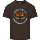Skal The Vikings Alcohol Beer Nordic Odin Kids T-Shirt Childrens Chocolate