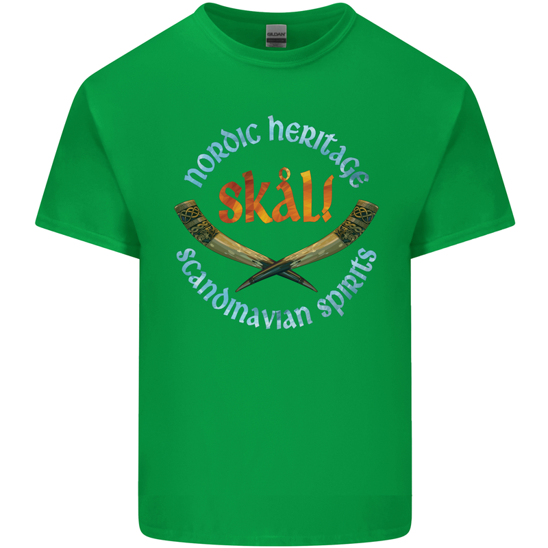 Skal The Vikings Alcohol Beer Nordic Odin Kids T-Shirt Childrens Irish Green