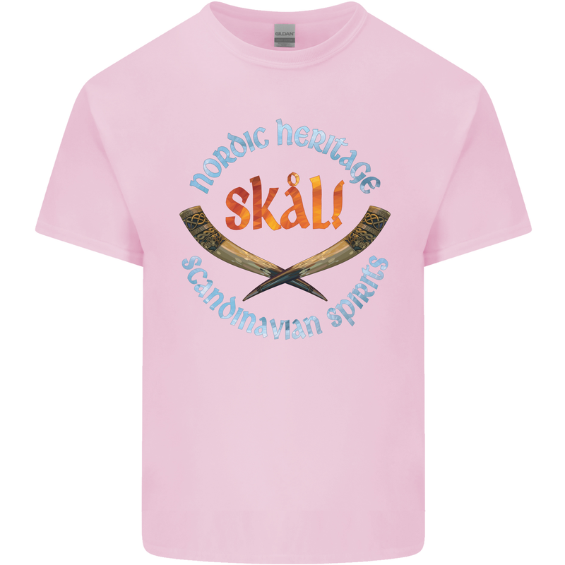 Skal The Vikings Alcohol Beer Nordic Odin Kids T-Shirt Childrens Light Pink