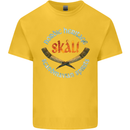 Skal The Vikings Alcohol Beer Nordic Odin Kids T-Shirt Childrens Yellow