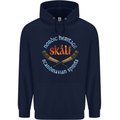 Skal The Vikings Alcohol Beer Nordic Odin Mens 80% Cotton Hoodie Navy Blue