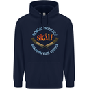 Skal The Vikings Alcohol Beer Nordic Odin Mens 80% Cotton Hoodie Navy Blue