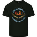 Skal The Vikings Alcohol Beer Nordic Odin Mens Cotton T-Shirt Tee Top Black