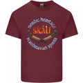 Skal The Vikings Alcohol Beer Nordic Odin Mens Cotton T-Shirt Tee Top Maroon