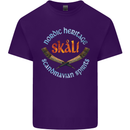 Skal The Vikings Alcohol Beer Nordic Odin Mens Cotton T-Shirt Tee Top Purple