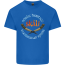 Skal The Vikings Alcohol Beer Nordic Odin Mens Cotton T-Shirt Tee Top Royal Blue