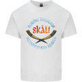 Skal The Vikings Alcohol Beer Nordic Odin Mens Cotton T-Shirt Tee Top White