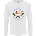 Skal The Vikings Alcohol Beer Nordic Odin Mens Long Sleeve T-Shirt White