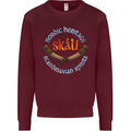Skal The Vikings Alcohol Beer Nordic Odin Mens Sweatshirt Jumper Maroon