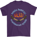 Skal The Vikings Alcohol Beer Nordic Odin Mens T-Shirt Cotton Gildan Purple