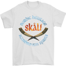 Skal The Vikings Alcohol Beer Nordic Odin Mens T-Shirt Cotton Gildan White