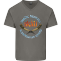 Skal The Vikings Alcohol Beer Nordic Odin Mens V-Neck Cotton T-Shirt Charcoal