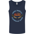 Skal The Vikings Alcohol Beer Nordic Odin Mens Vest Tank Top Navy Blue