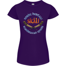 Skal The Vikings Alcohol Beer Nordic Odin Womens Petite Cut T-Shirt Purple