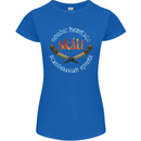 Skal The Vikings Alcohol Beer Nordic Odin Womens Petite Cut T-Shirt Royal Blue