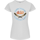 Skal The Vikings Alcohol Beer Nordic Odin Womens Petite Cut T-Shirt White