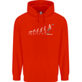 Skateboard Evloution Skateboarding Childrens Kids Hoodie Bright Red