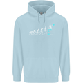 Skateboard Evloution Skateboarding Childrens Kids Hoodie Light Blue