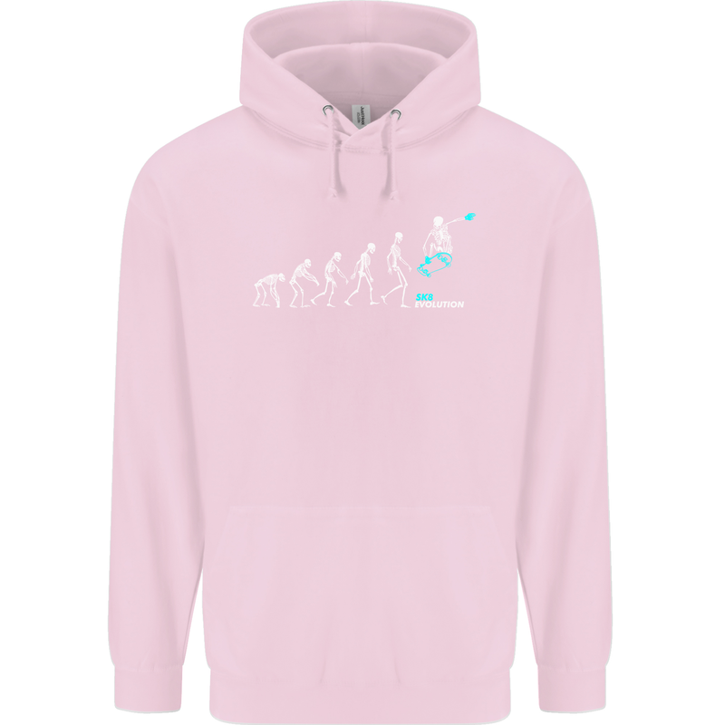 Skateboard Evloution Skateboarding Childrens Kids Hoodie Light Pink