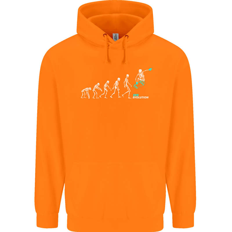 Skateboard Evloution Skateboarding Childrens Kids Hoodie Orange