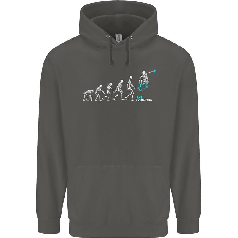 Skateboard Evloution Skateboarding Childrens Kids Hoodie Storm Grey