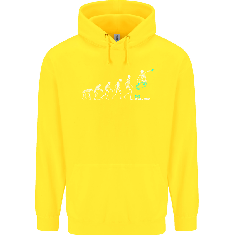Skateboard Evloution Skateboarding Childrens Kids Hoodie Yellow