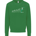 Skateboard Evloution Skateboarding Kids Sweatshirt Jumper Irish Green