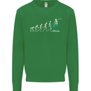 Skateboard Evloution Skateboarding Kids Sweatshirt Jumper Irish Green