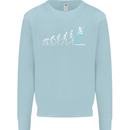 Skateboard Evloution Skateboarding Kids Sweatshirt Jumper Light Blue